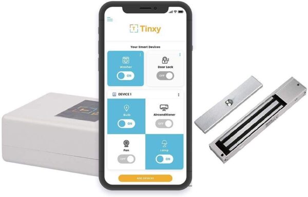 Tinxy EM Door Lock with WiFi Controller and Door Sensor