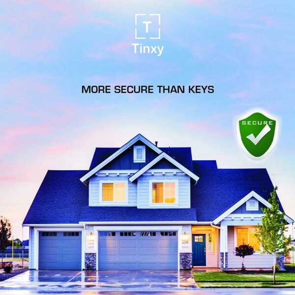 Tinxy Door Lock with WiFi Controller and Door Sensor (White) (Works with Alexa & Google)