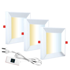 Smart 8 Watts 3 in 1 Square Panel Ceiling Color Changing Light (Cool White/Warm White/Natural White)